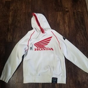 Mens White and red hoodie